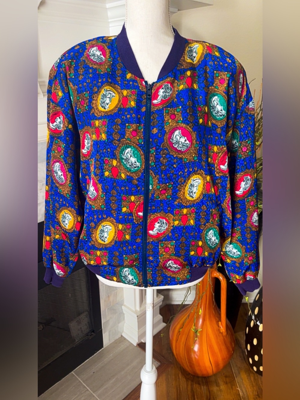 Vintage Cameo Head Bomber